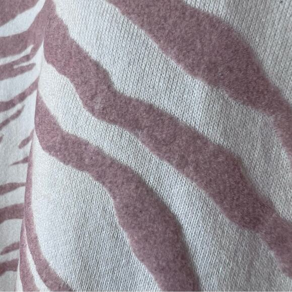 Rails Theo Flocked Sweatshirt Blush Pink Tiger Stripes XL - Picture 4 of 13